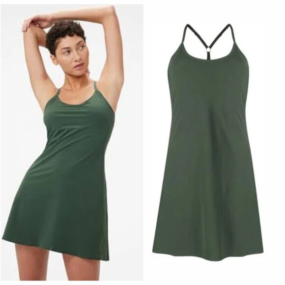Outdoor Voices - The Exercise Dress with Shorts 299874 | Size Large | Evergreen - Picture 1 of 15